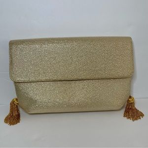 Vintage Morris Moskowitz forJulius Garfinckel &Co. Gold Lame’ Clutch Evening Bag